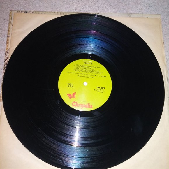 UFO ‎– "Force It" LP Chrysalis ‎– CHR 1074 - Picture 4 of 4